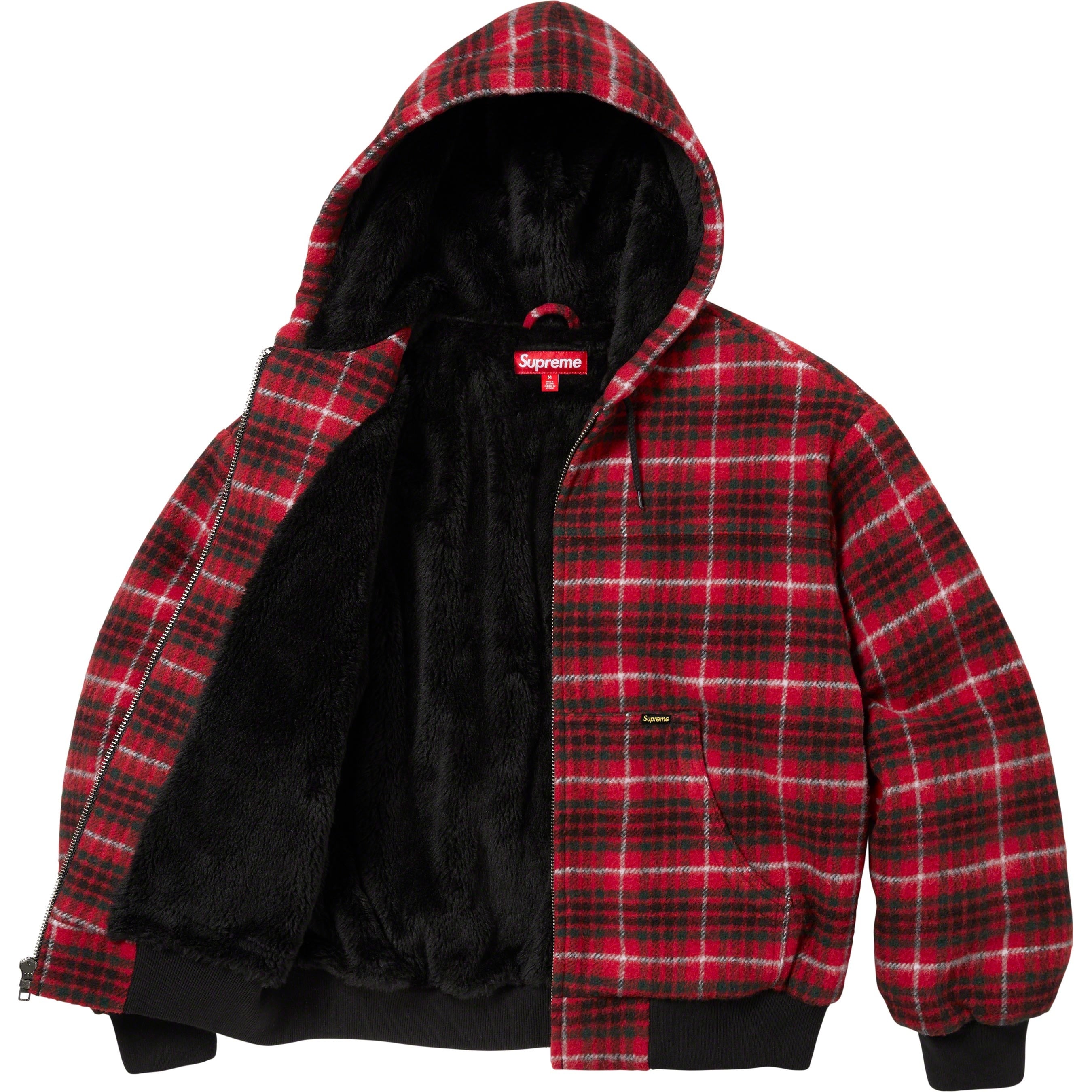 Plaid Wool Hooded Work Jacket view 4